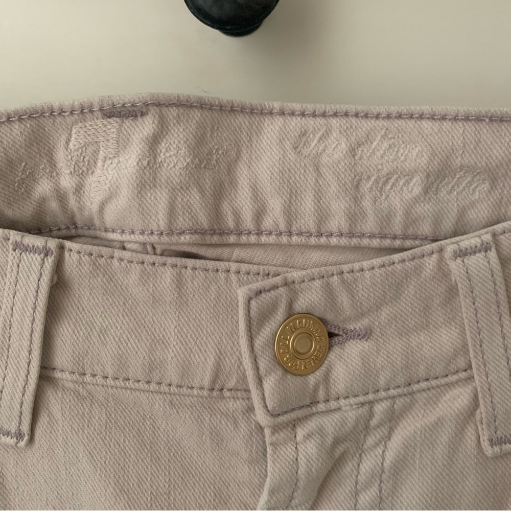 7 For All Mankind Distressed Slim Cigarette Leg Khaki Beige - Picture 14 of 14